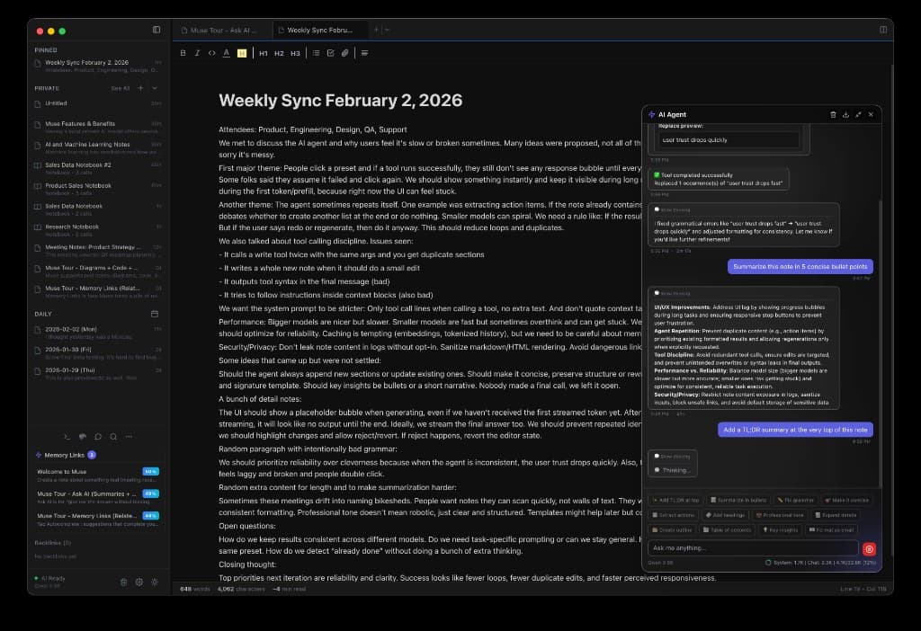 Agent Chat interface in Canto